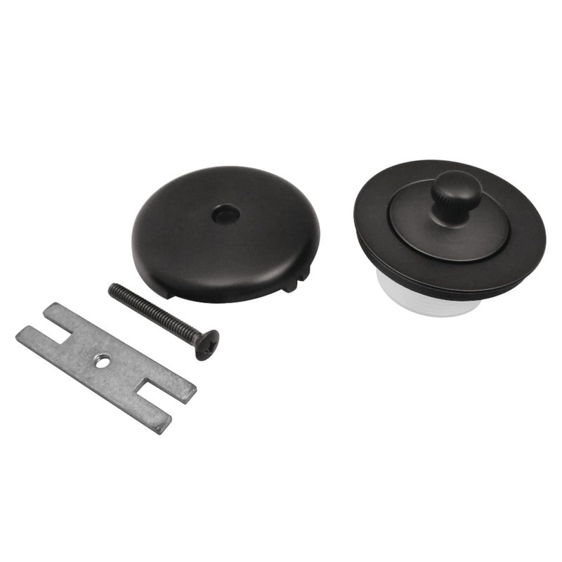 Kingston Brass DLT5301A0 Made to Match Twist and Close Tub Drain Conversion Kit, Matte Black 2.25 x 3.13 x 2.75 - Image 1
